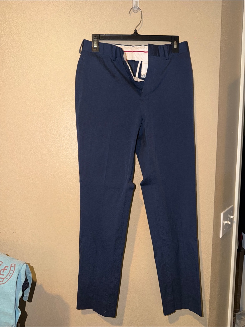 Brooks Brothers Red Fleece Navy Seersucker Dress Pants